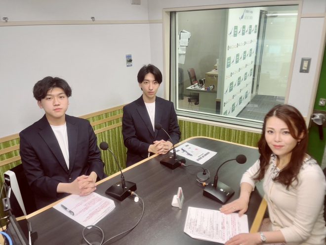 明治大学 2年生 有志新規事業研究会 山本凌大さん、降簱礼宗さん